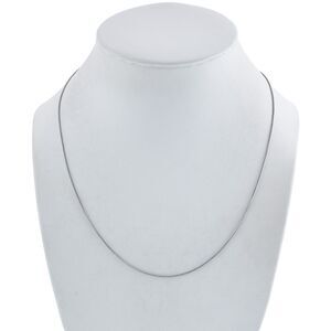 Estate Sterling Silver 925 1mm Box Chain Necklace 18"